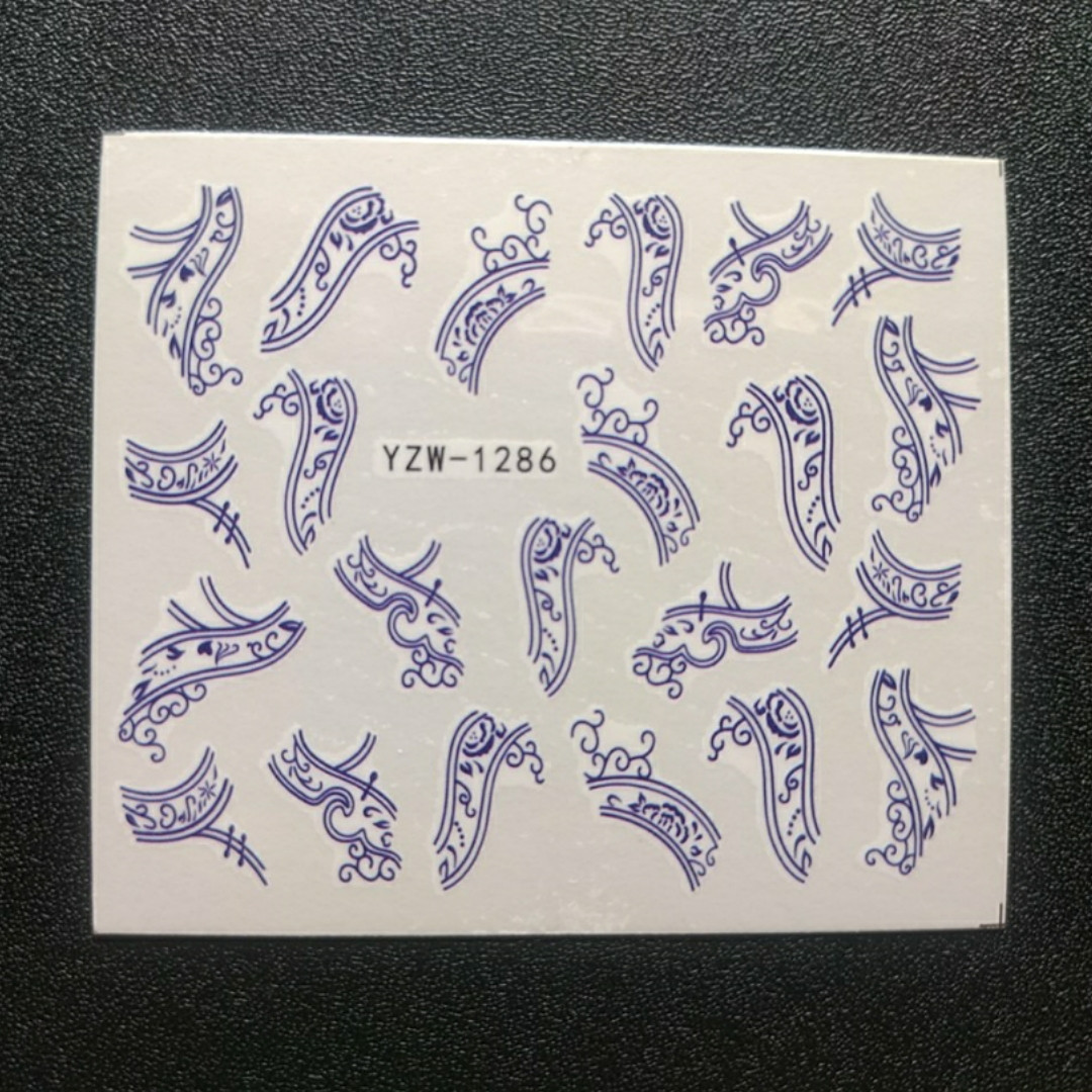 Наклейка на нігті, наклейка для нігтів, нігтьовий дизайн "квіти" 20 шт. набір