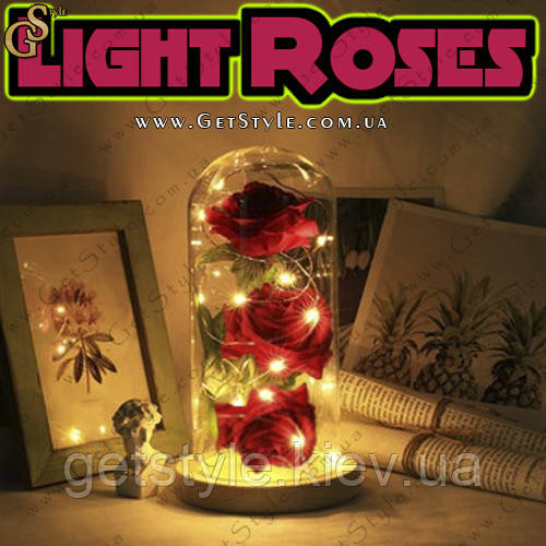 Світні троянди у футлярі — "Light Roses"