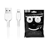 Кабель Lightning Hoco X13 Easy Charge 1м (2.4A) White