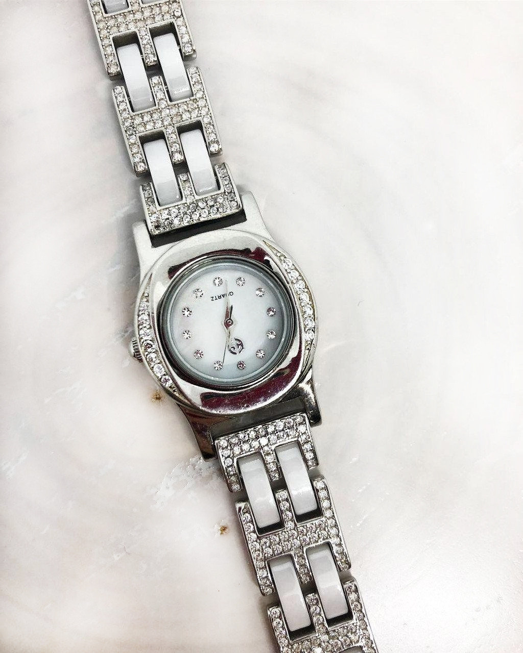 Годинник із крапельного срібла 925 Beauty Bar зі вставками з агату