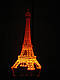 3d-світильник Ейфелева вежа, 3д-нічник, кілька підсвічувань (батарейка+220В), фото 4
