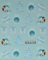 Водні наклейки "Новий Рік" BLE - 1755