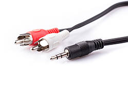 Шнур шт.3,5 стерео-2 шт.RCA чорний 1,2 м.