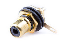 Гніздо RCA монтажне із шайбою, метал