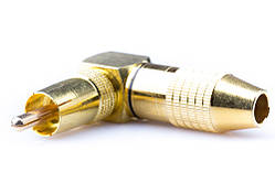 Штекер RCA кутовий, метал