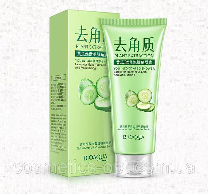 Огуречний пилинг-скатка для обличчя Bioaqua Natural Plant Extraction, 120 г