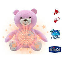 Мишка ночник мягкий First Dream Chicco розовый