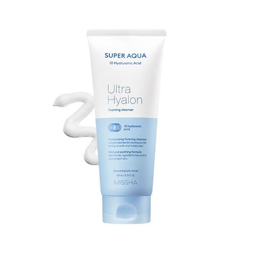 Missha Super Aqua 10 Hyaluronic Acid Ultra Hyalon Foaming Cleanser Очищаюча пінка