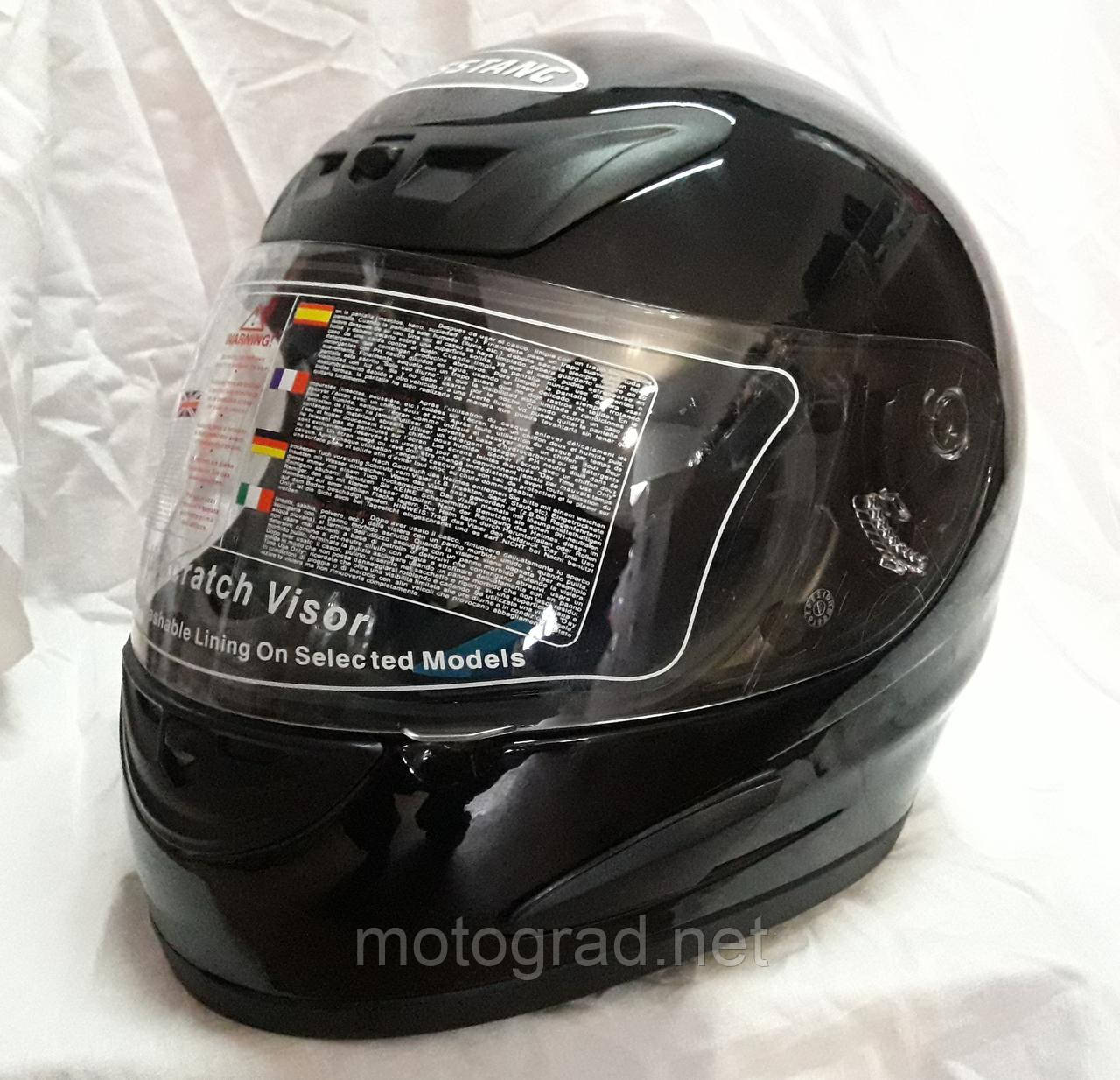 Шлем интеграл Mustang глянец размер S , с воротником, фото 1