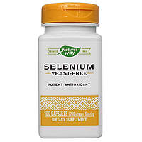 Селен, Selenomethionine, Nature's Way, 200 мкг, 100 капсул
