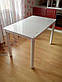 Кухонний скляний стіл Galant 110х70см білий прямокутний Польща, фото 6