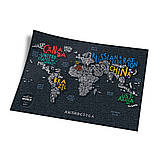 Скретч карта світу Travel Map LETTERS World оригінальний подарунок, фото 7