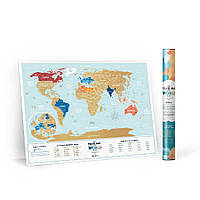 Скретч карта мира Travel Map Holiday Lagoon World оригинальный подарок