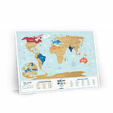 Скретч карта світу Travel Map Holiday Lagoon World подарунок, фото 8