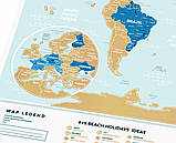 Скретч карта світу Travel Map Holiday Lagoon World подарунок, фото 7