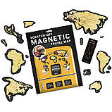 Магнітна скретч карта Travel Map World MAGNETIC оригінальний прикольний незвичайний подарунок, фото 5