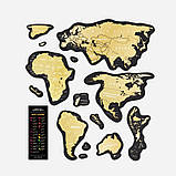 Магнітна скретч карта Travel Map World MAGNETIC оригінальний прикольний незвичайний подарунок, фото 6