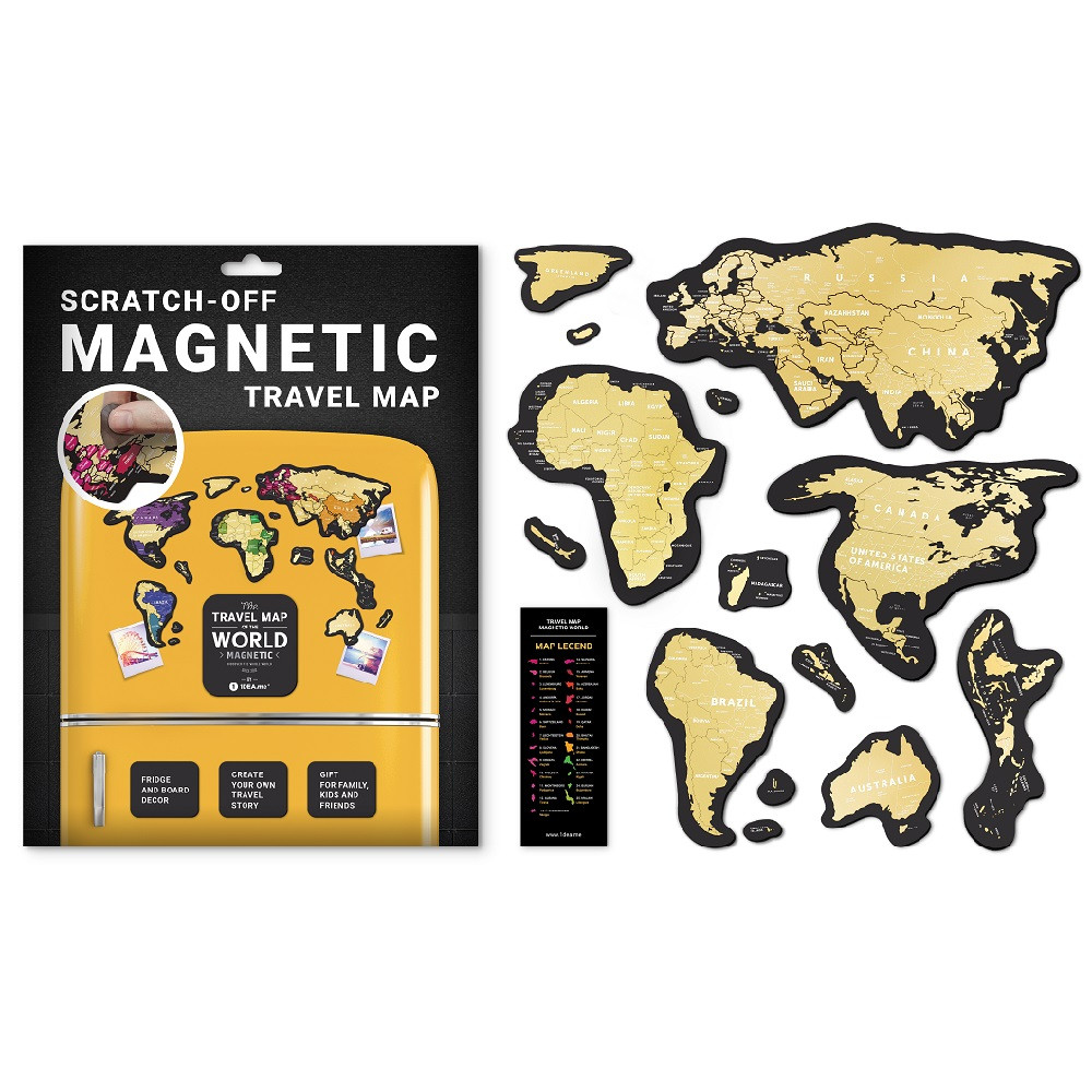 Магнітна скретч карта Travel Map World MAGNETIC оригінальний прикольний незвичайний подарунок