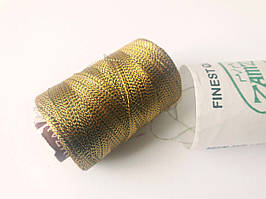 Нитки шовк віскоза для ручної та машинної вишивки. Індія  № 158G. Золото з меланжевою ниткою