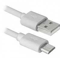 Кабель провід шнур USB - micro USB довжина 20 см microUSB мікро ЮСБ Білий