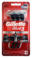 Одноразовые бритвы Gillette Blue 3 Red - 3 шт.