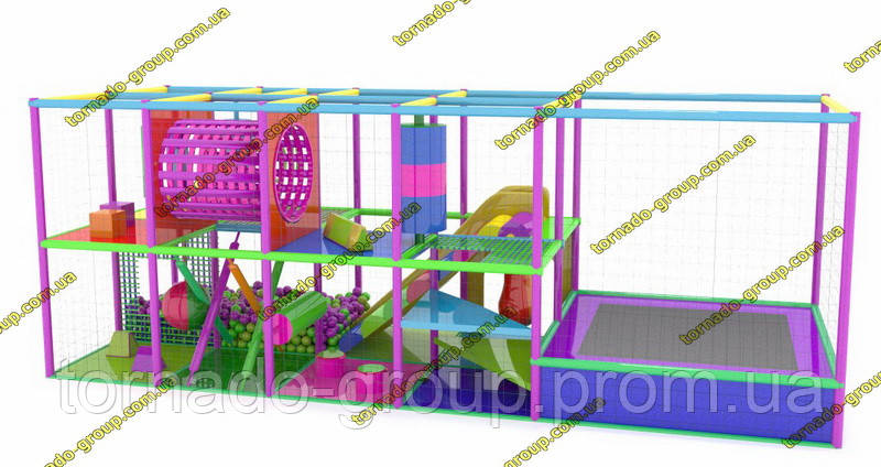 Лабіринт дитячий із батутом "Ферія" для приміщення