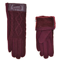 Рукавички жіночі Moda 20245 х/б XS (6) В'язані Бордові