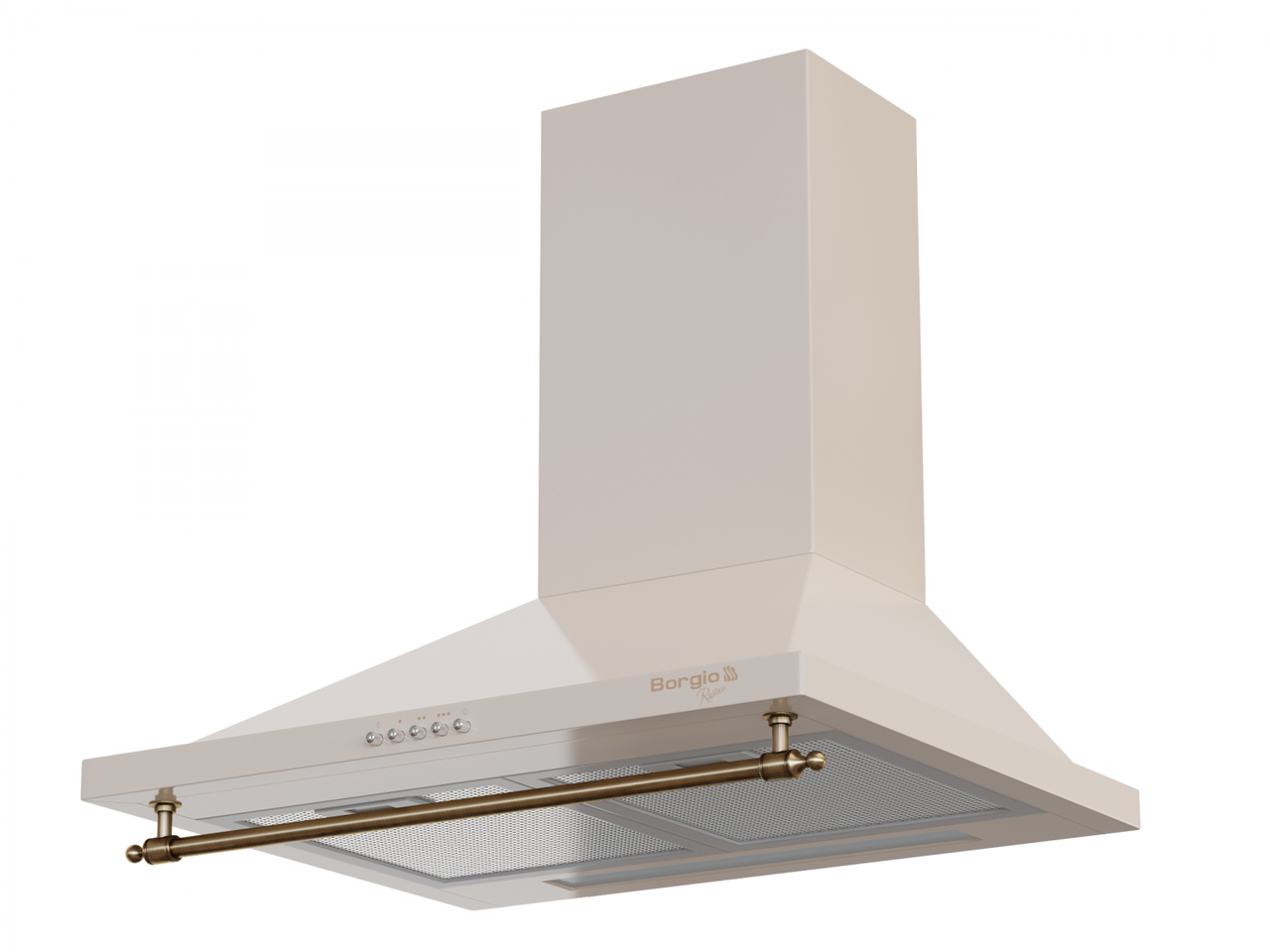 Кухонная вытяжка купольная пристенная бежевая BORGIO BHK 60 RUSTICO ivory