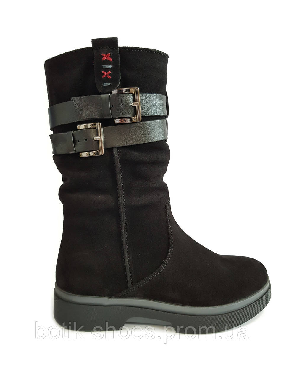 Якісні зимові замшеві чоботи жіночі на платформі зручні повсякденні теплі комфорт модні молодіжні короткі 36 розм Romax 590-4 2023