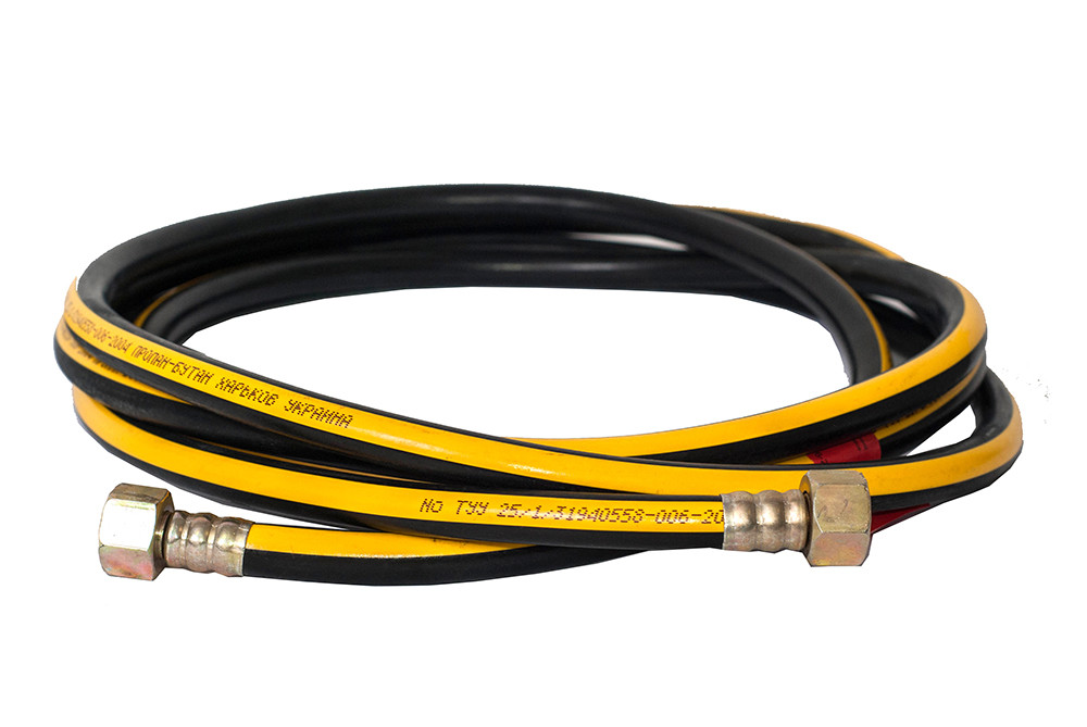 Шланг для газу гумовий чорний 1/2" ВВ 3,0 м