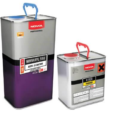 Лак автомобільний NOVAKRYL 590 2+1 5 л + 2,5 л комплект, фото 1