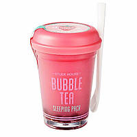 Нічна маска для обличчя з екстрактом полуниці Etude House Bubble Tea Sleeping Pack Strawberry 100 г