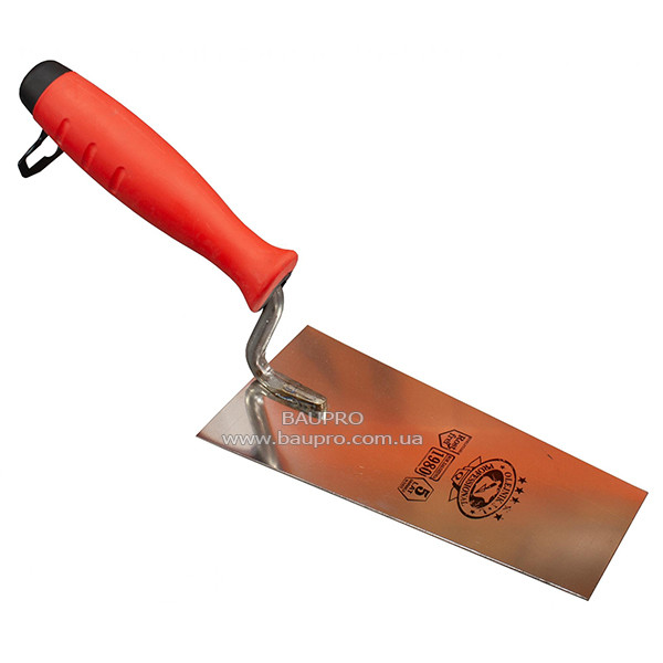 Кельма OLEJNIK трапецієподібна широка (ручка д/к, н/ж), 180 мм, фото 1