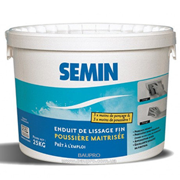 Шпаклівка SEMIN ENDUIT LISSAGE FIN фінішна, 25 кг