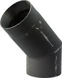 Коліно чорне жаростійке 45° 2 мм