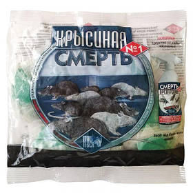 Средство от грызунов (крыс, мышей) "Крысиная смерть" №1 (100 г), тесто, от Ital Tiger, Украина