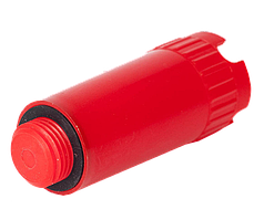 Заглушка монтажна пластикова 1/2" червона коротка