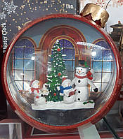 Новорічний декор лампа - "Ялинкова іграшка" зі снігом Snow Globe BIG
