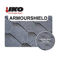 Самоклеящаяся битумная черепица IKO ArmourShield 25 Marine Blue Ultra