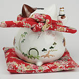 Манекі-неко «Богатство і удача», білий #8,5, фото 2