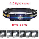 Налобний ліхтар BORUiT D10 Cree XM-L2 з акумулятором 2000mAh, фото 6