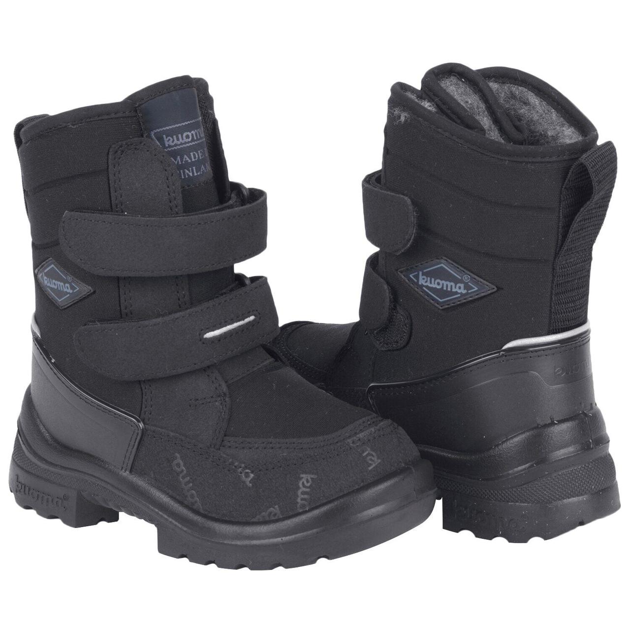Зимові дитячі черевики р. 25 Кроссер для хлопчика ТМ KUOMA чорний 126020-20