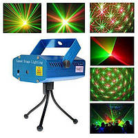 Диско-лазер Mini Laser stage lighting YX-09 лазерный проектор новогодний