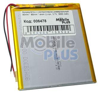 Акумулятор з контролером універсальний 90mm * 80mm * 4mm (Li-ion, 3.7 V, 3000 mAh), фото 1