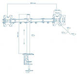 Кронштейн Walfix DM-400B (для 2 моніторів) (код 915682), фото 2
