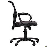 Офісне крісло АМФ-8 Лайт Net LB Софт спинка-сітка чорне операторське для персоналу, фото 3