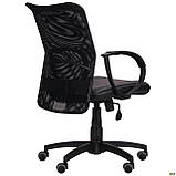 Офісне крісло АМФ-8 Лайт Net LB Софт спинка-сітка чорне операторське для персоналу, фото 5