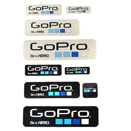 Набір наклейок GoPro 9шт, фото 2