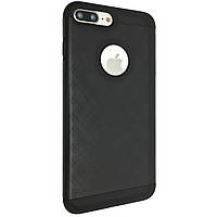 Чехол-накладка DK силикон с металл крышкой Ромб для Apple iPhone 7 Plus / 8 Plus (black)