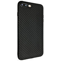 Чехол-накладка DK силикон Carbon с заглушками для Apple iPhone 7 Plus / 8 Plus (black)